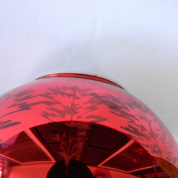 NEW Set of 2 Illuminated Spheres with Tree Scene BY VALERIE PARR HILL RED - Picture 4 of 4
